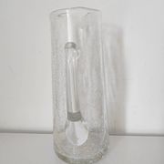 Artisanal cracked glass pitcher 24.5 cm