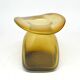 Hat vase, mid-century modern, glass, Poland, 1970s