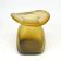 Hat vase, mid-century modern, glass, Poland, 1970s