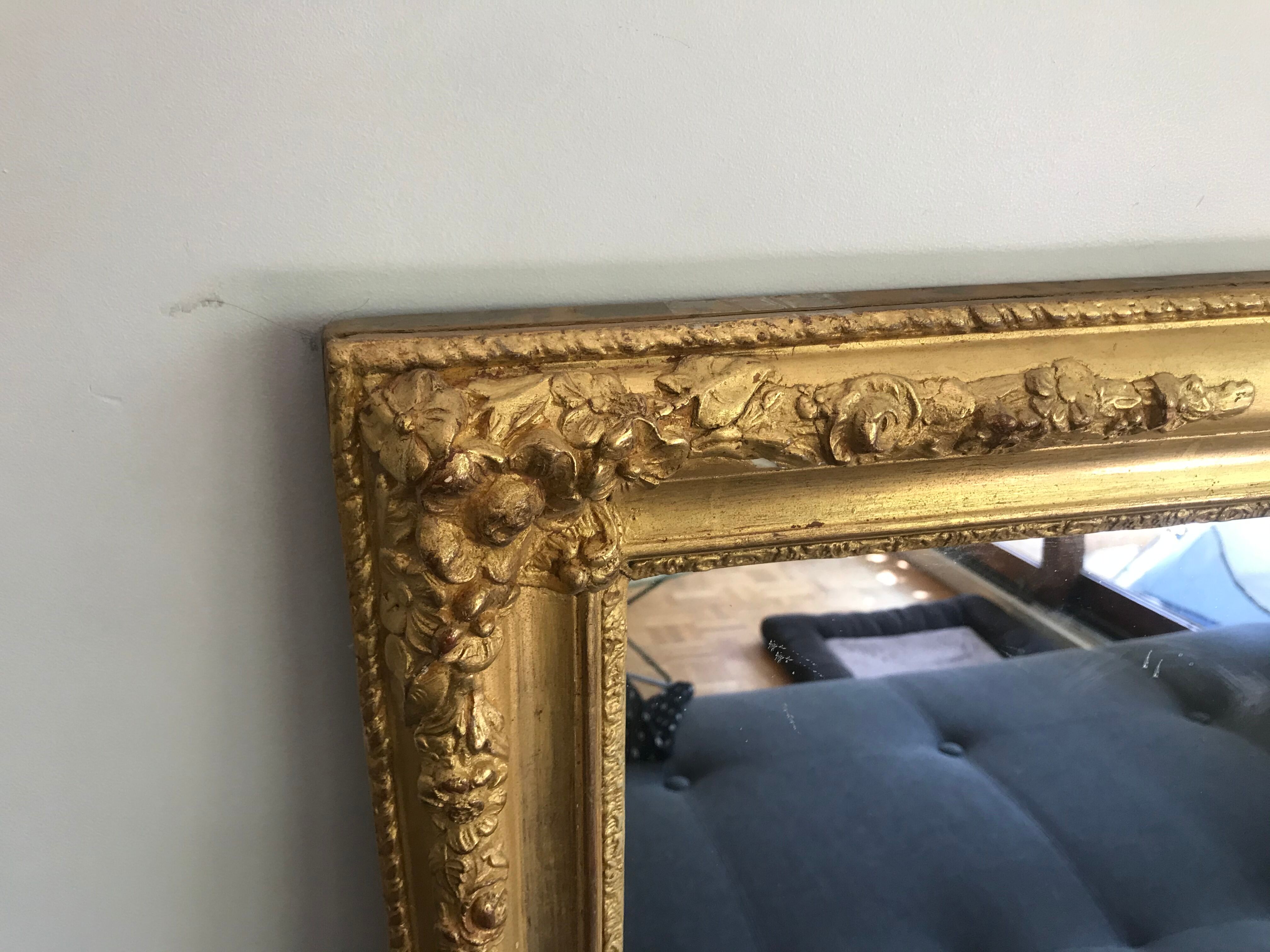 Golden mirror 84x63cm