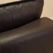 Brown leather armchair, Italian design, 1960s, production: Italy