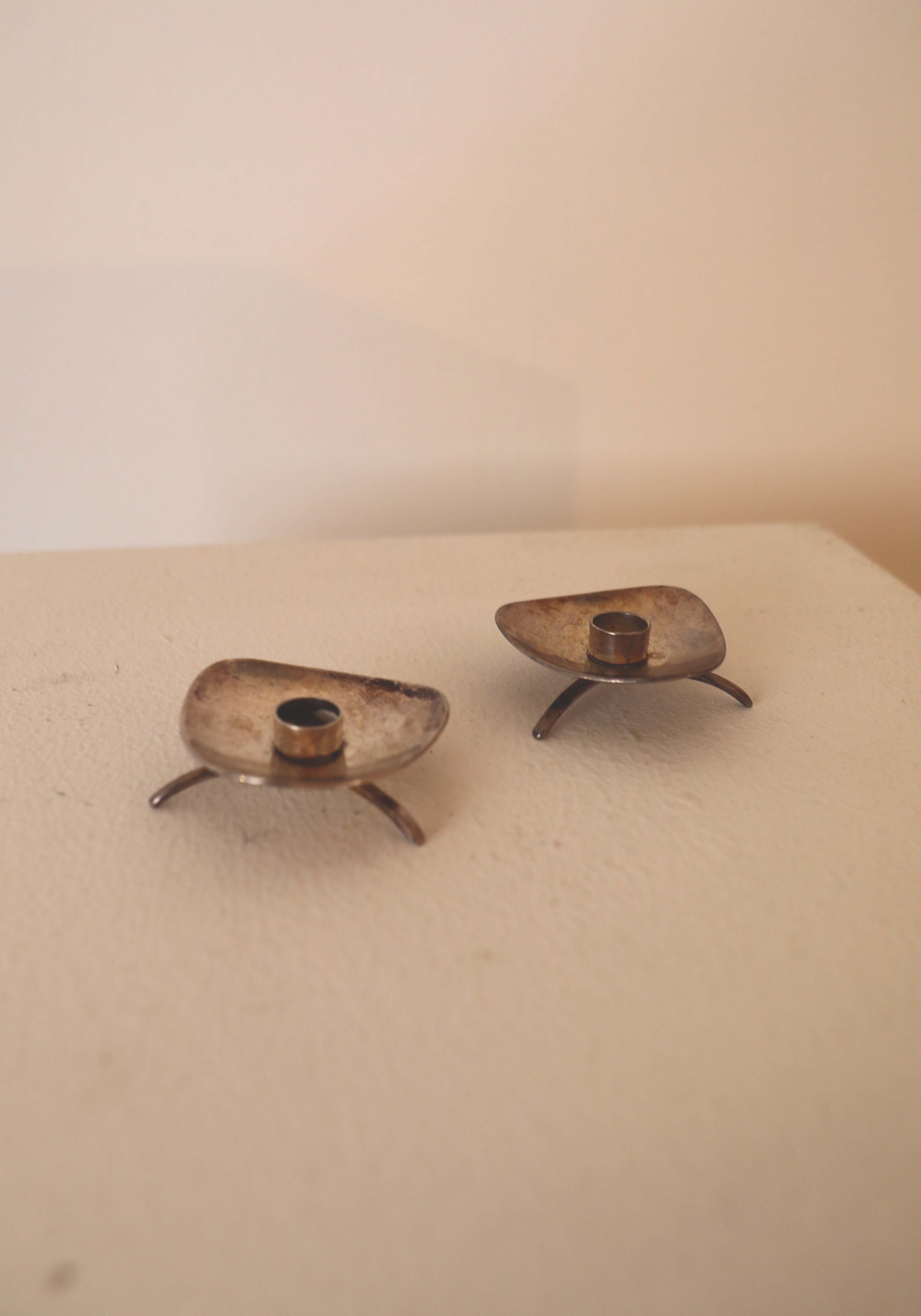 Pair of Cohr Denmark 50's candle holders