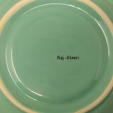 Green and yellow tea set/coffee set in ceramic by naj oleari, made in italy 1960