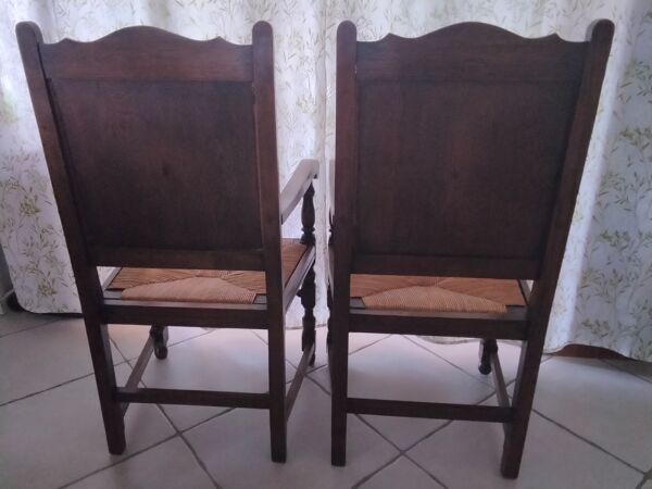 Paire de fauteuils néo basque