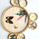 Plateau papillons et 6 dessous de verres