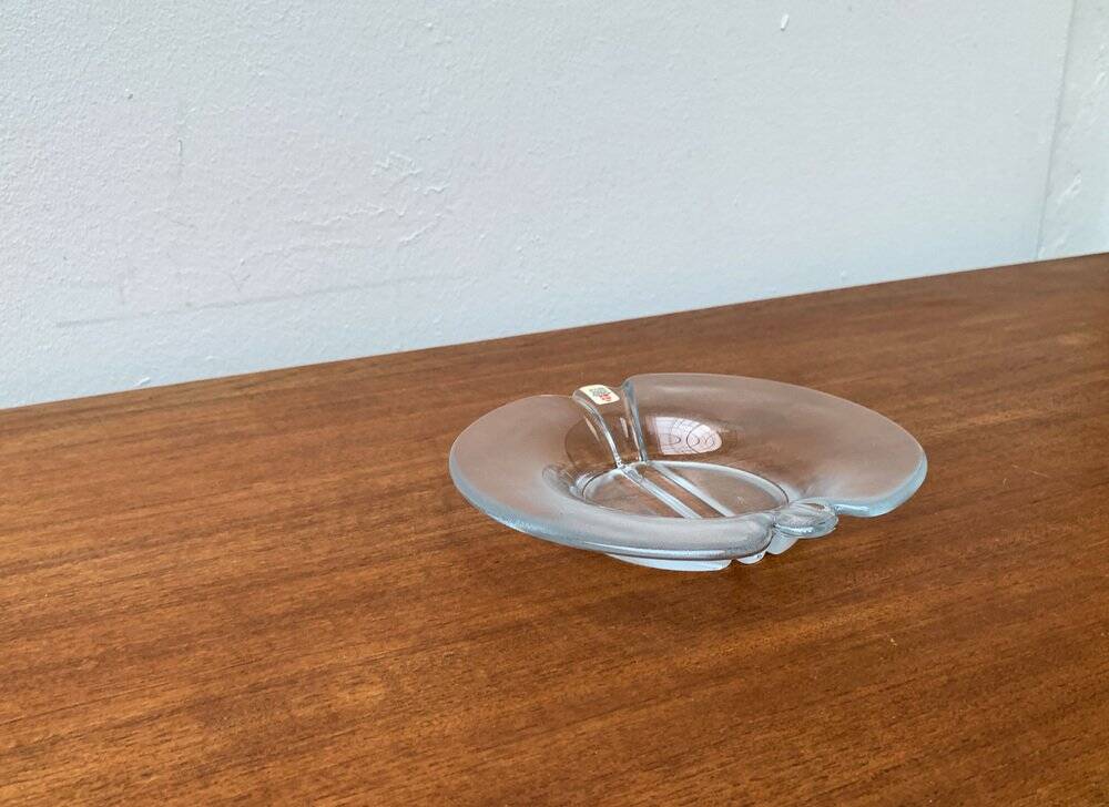 Vintage Danish glass bowl by Holmegaard, 1970s.