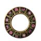 Mithé Espelt - glazed ceramic mirror. Floral decoration, 1960s.