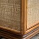 Vintage rattan and woven wicker wardrobe 1970s
