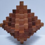 3D design wooden bookends