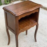 Louis XV wooden bedside table with drawer