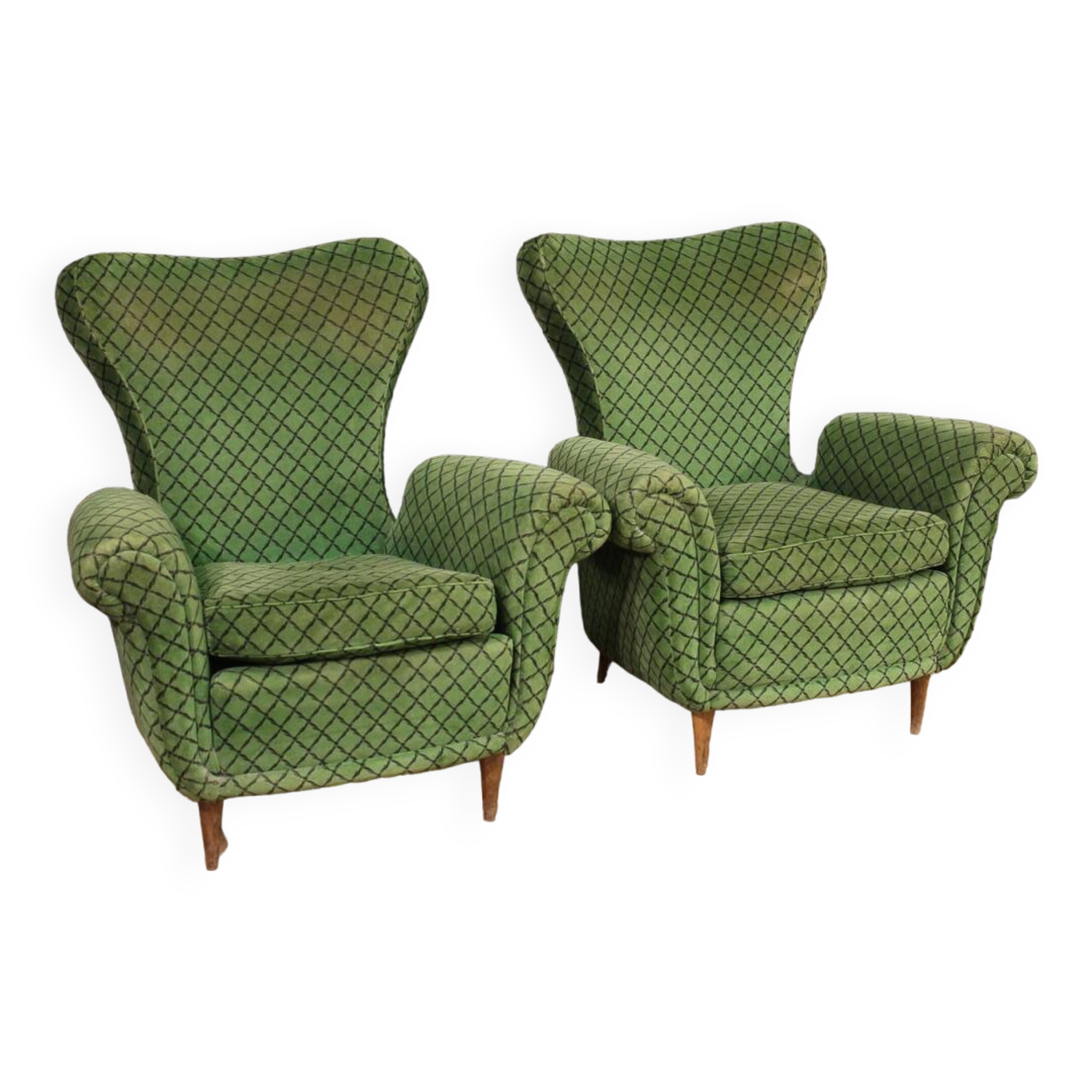 Paire de fauteuils italiens, années 60