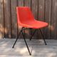 5 orange plastic chairs by Robin Day for Hille