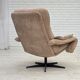 1970s, Danish swivel armchair, beige furniture fabric.