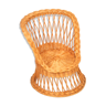 Rattan armchair child 60s