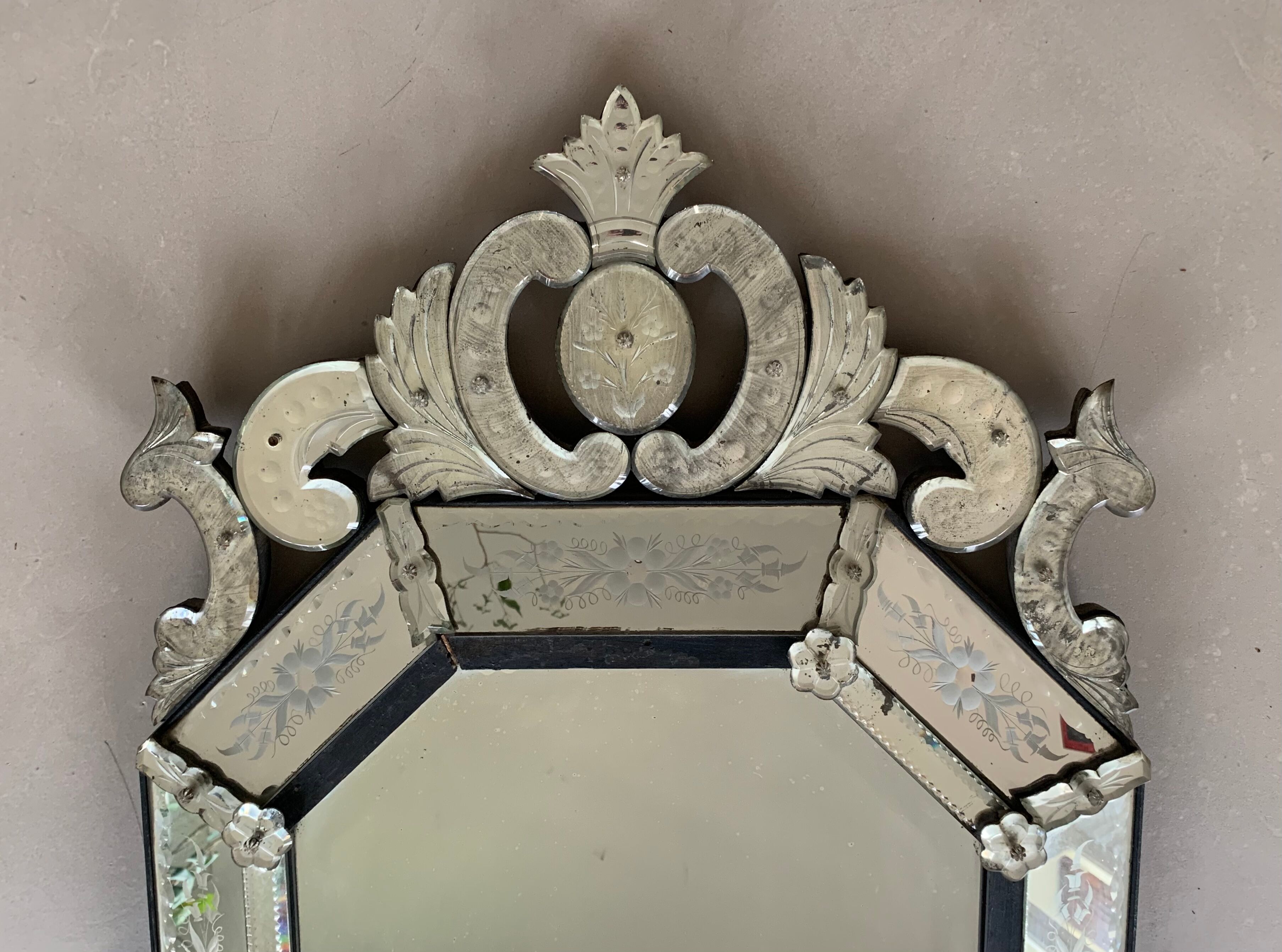 Ancient Venetian mirror  65x113cm