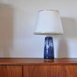 Glazed ceramic table lamp from Valholm, Denmark