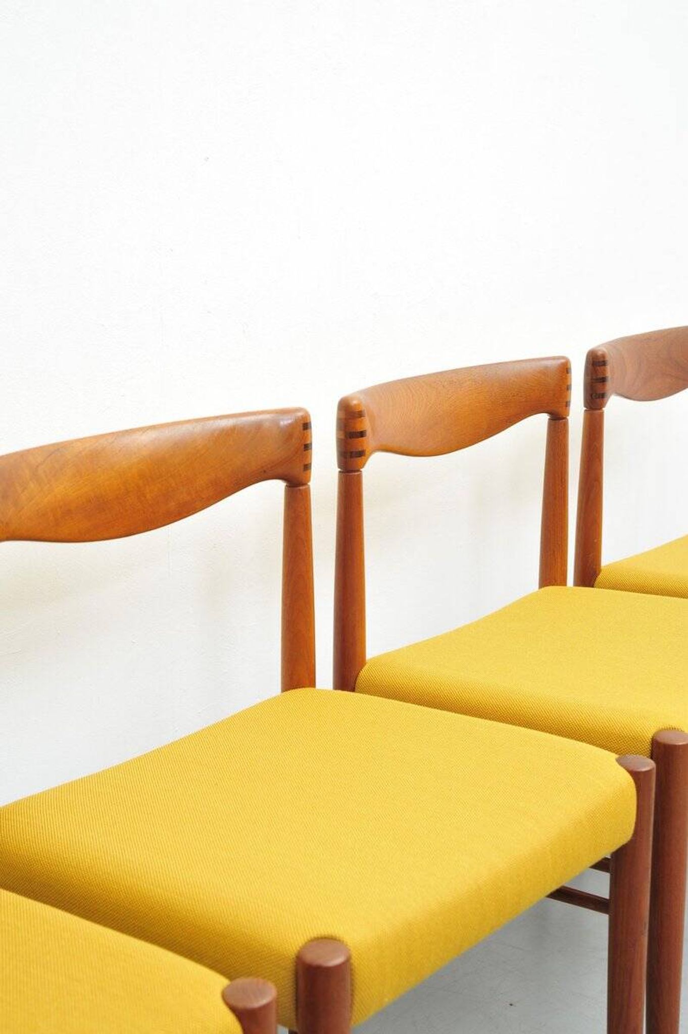 Danish vintage teak dining chairs by HW Klein for Bramin, set of 4