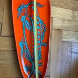 Orange ceramic fish platter