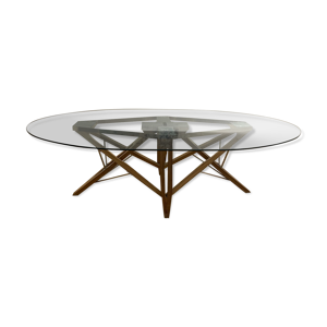 Table à manger plateau en verre