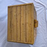 Vintage rattan bedside