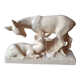 Art Deco deer porcelain statue