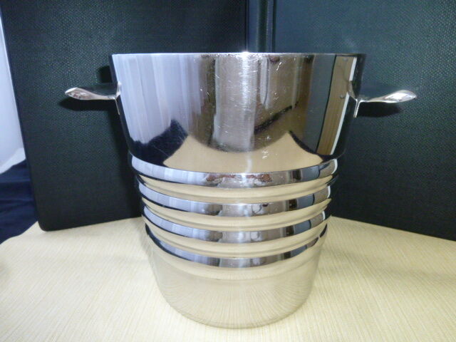 Stainless Steel Champagne Bucket 18/10th Art Deco Style