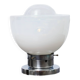 Table lamp in transparent white Murano glass, Mazzega, Italy, 1970.