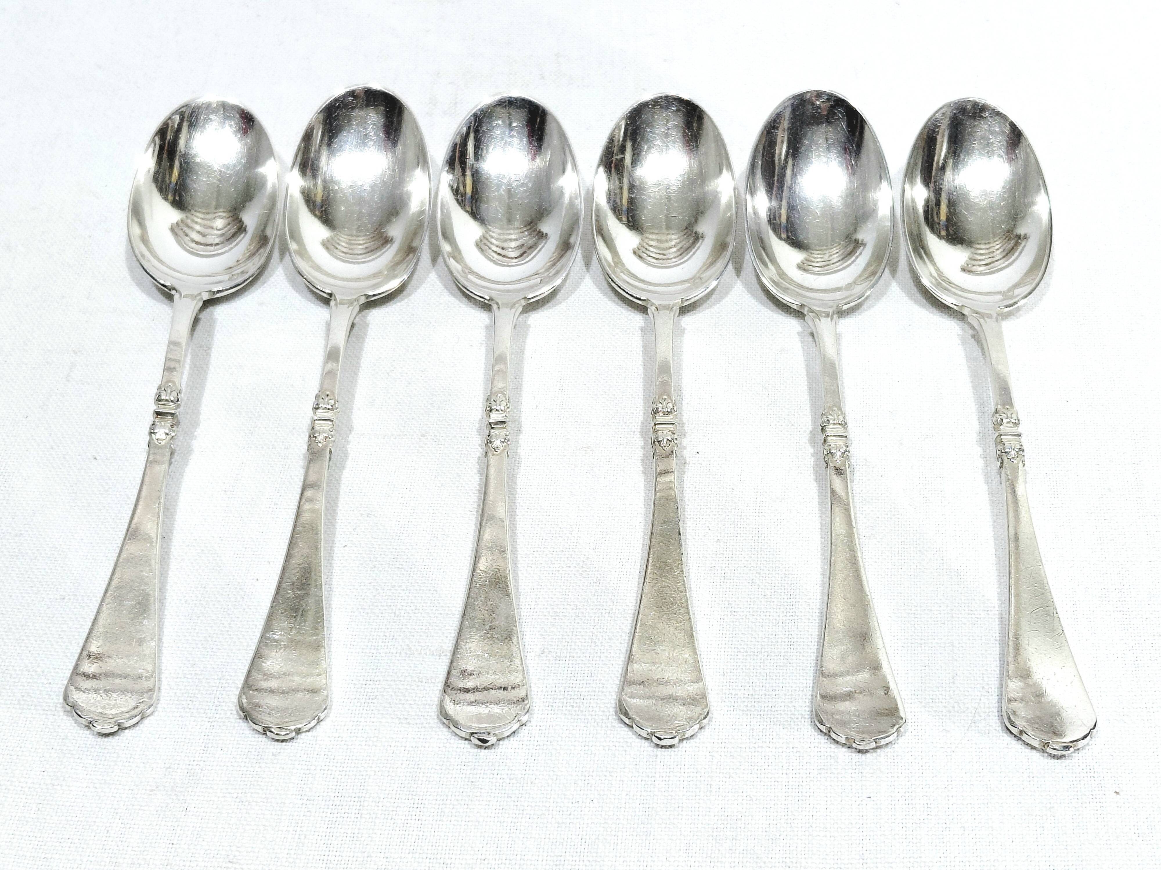 Cardeilhac - 6 teaspoons in solid silver