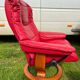 Pair of armchairs Ekornes and ottoman