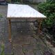 Table basse en marbre et laiton style Louis XV
