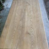 Renovated farmhouse dining table in solid oak, 20th century, 200cm