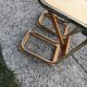 Set of 2 mid-century brown wooden side tables with magazine rack, Italy 1950s