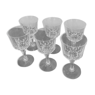 6 verres en cristal