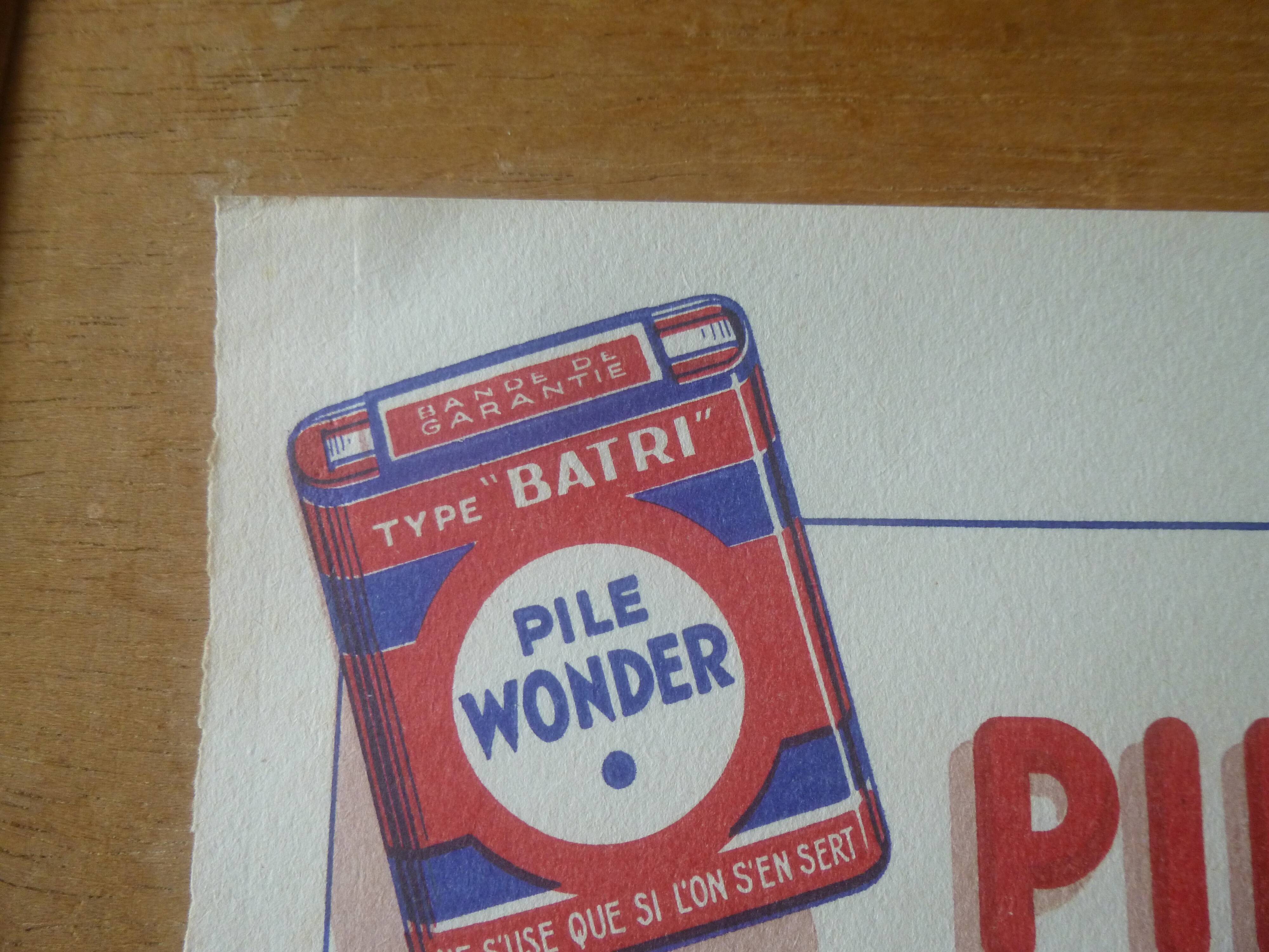 Advertising poster 1950s pile wonder