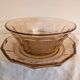 Amber light 1940s–50s – Salad bowl & serving plate