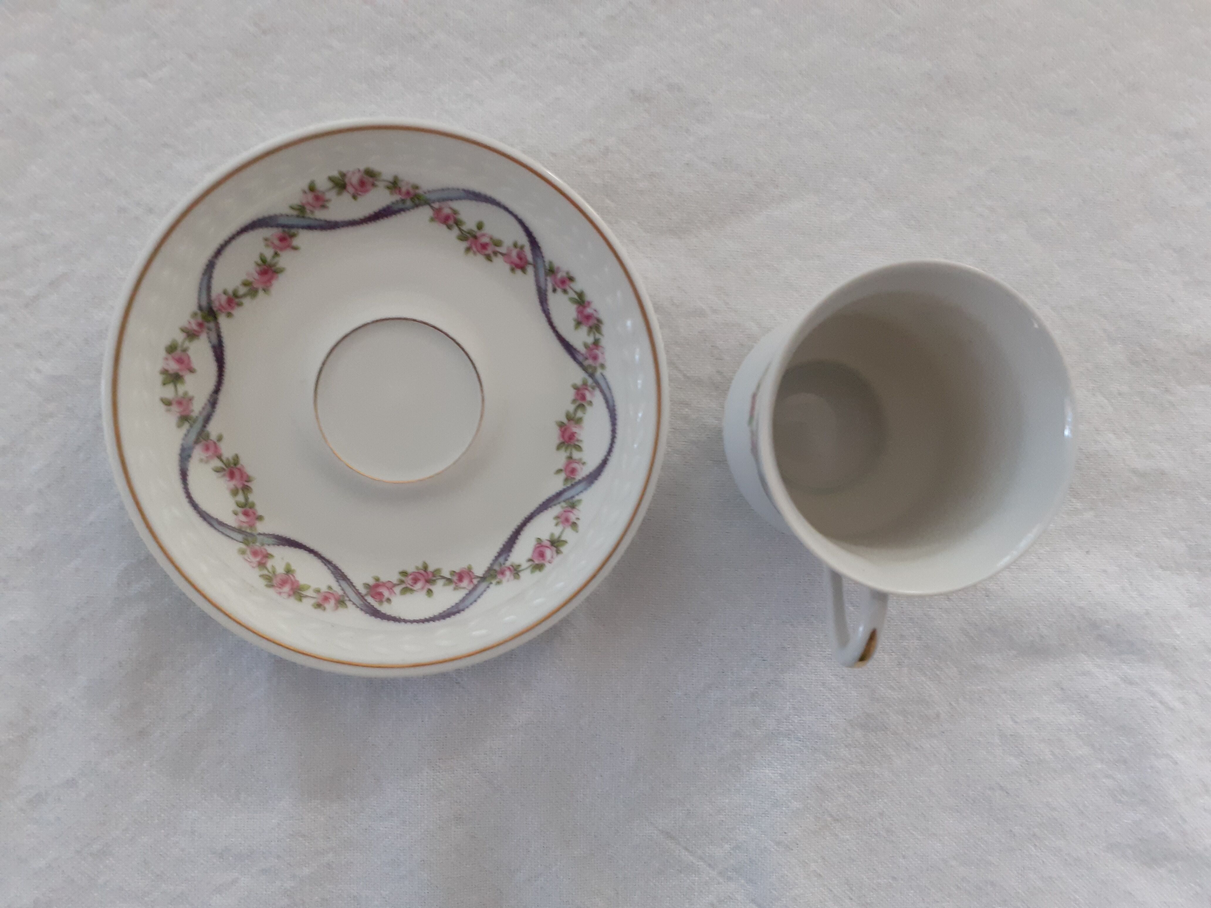 Cup and under coffee cup Limoges B & C