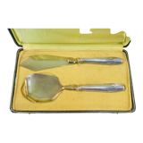 Couverts de service a gateaux en argent minerve fourré art deco