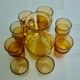 Service carafe et 15 verres vintage