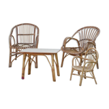 4-piece rattan lounge set