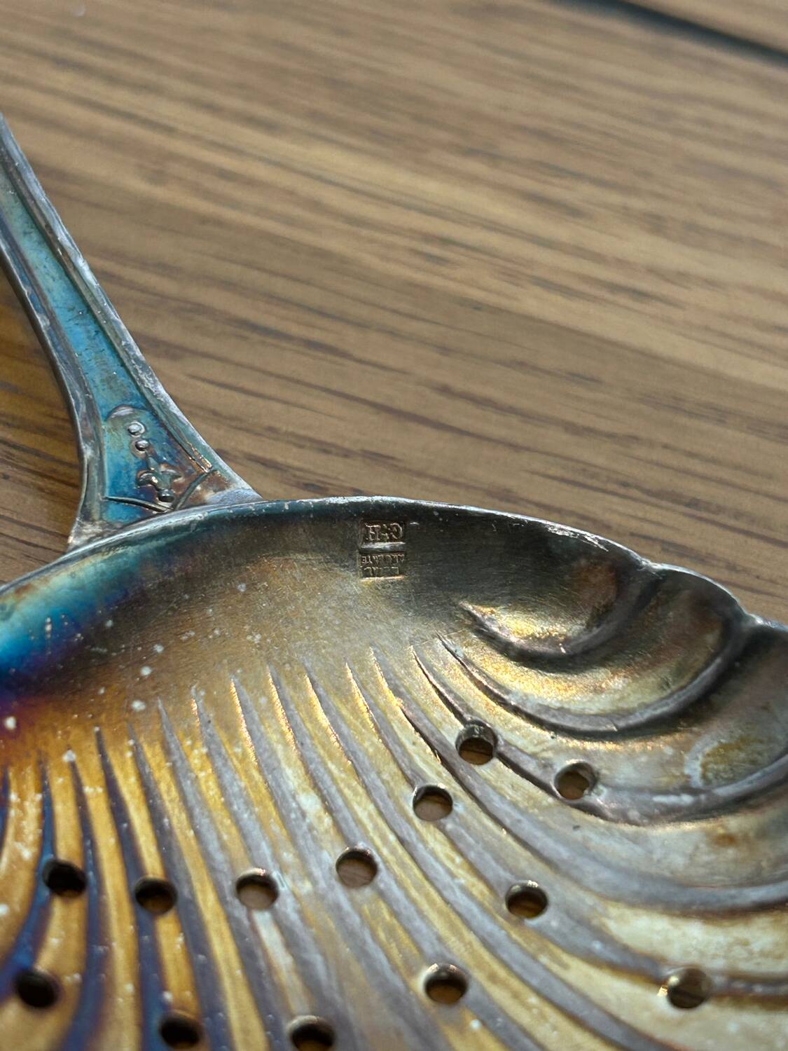 Silver sugar spoon