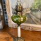 Oil lamp, bronze, onyx and glass