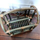 Indonesian magazine holders made of bamboo and vintage green rattan