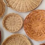 Composition of Vintage rattan baskets