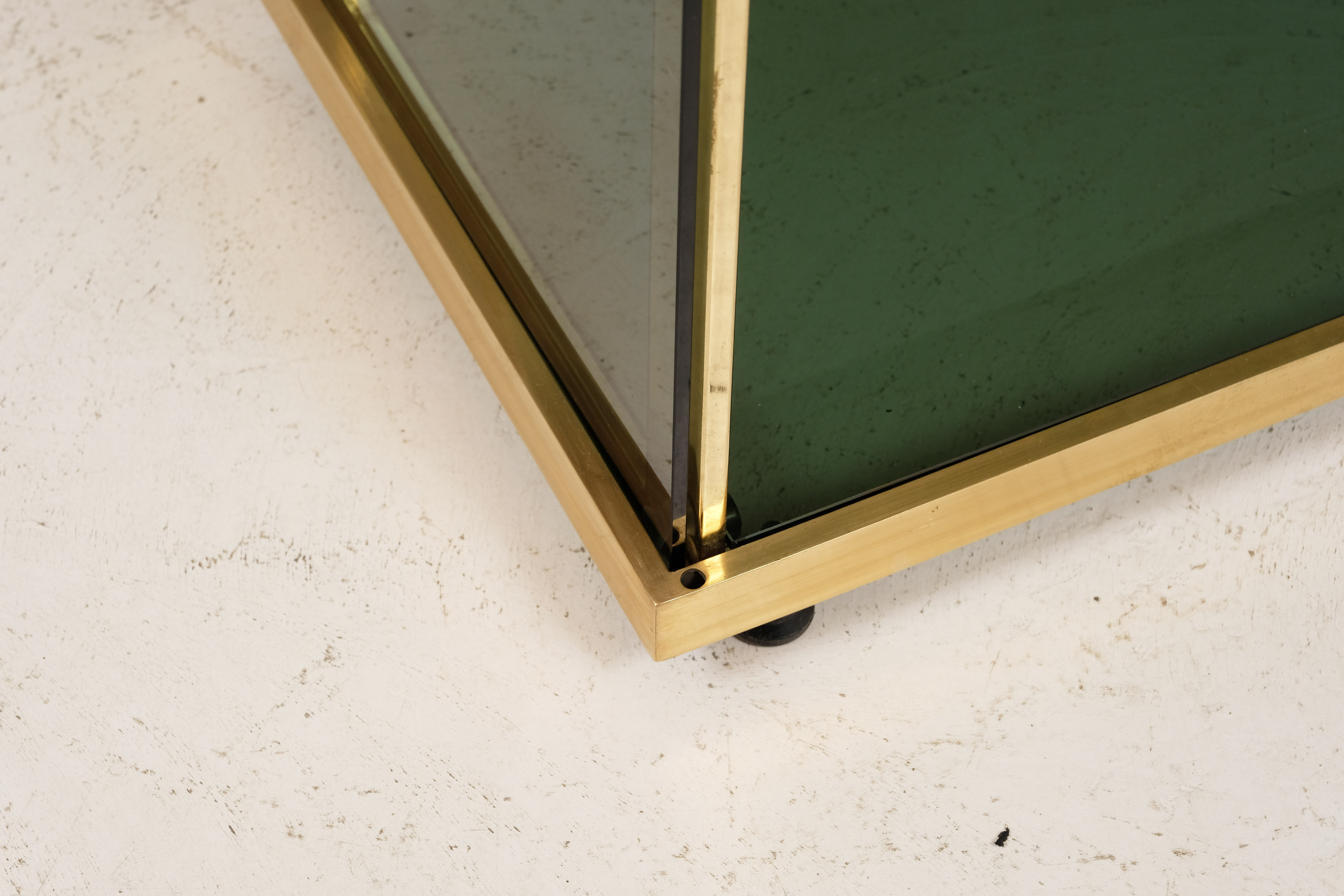 1960's glass and brass library