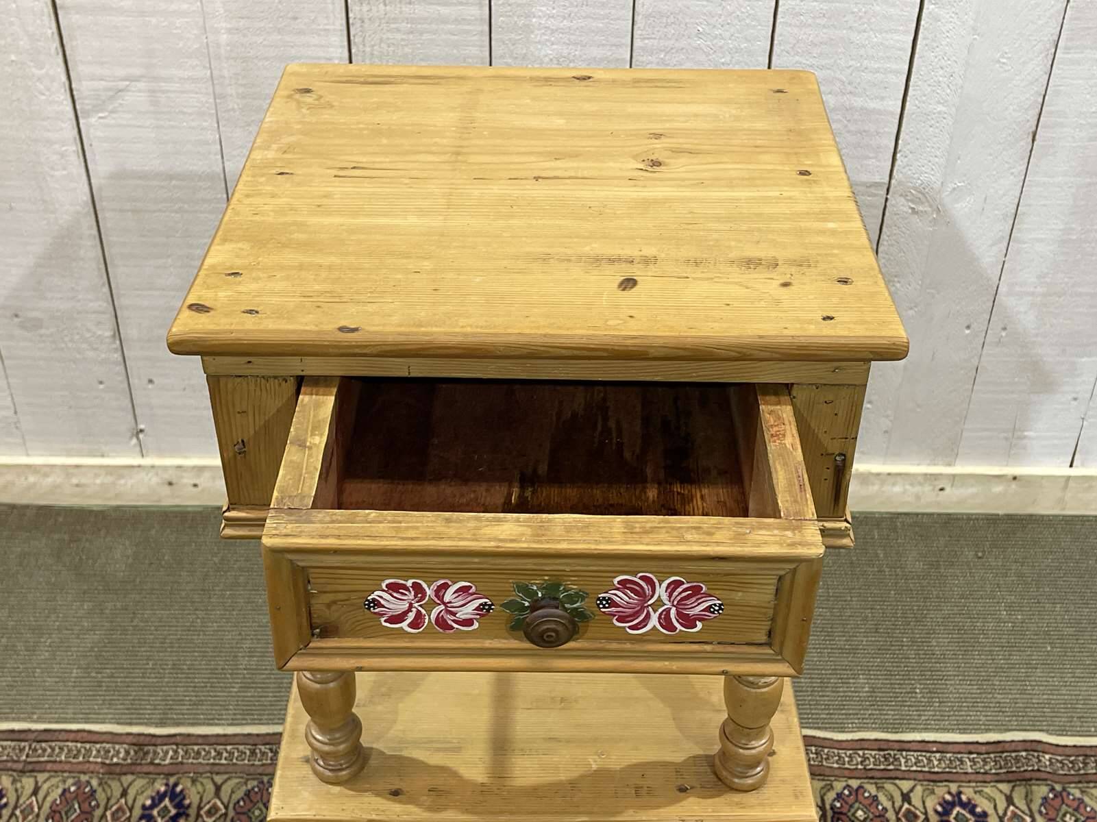 Early 20th century fir bedside table
