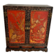 Lacquered Cabinet with Chinese Decorations, France, Art Deco, circa 1940