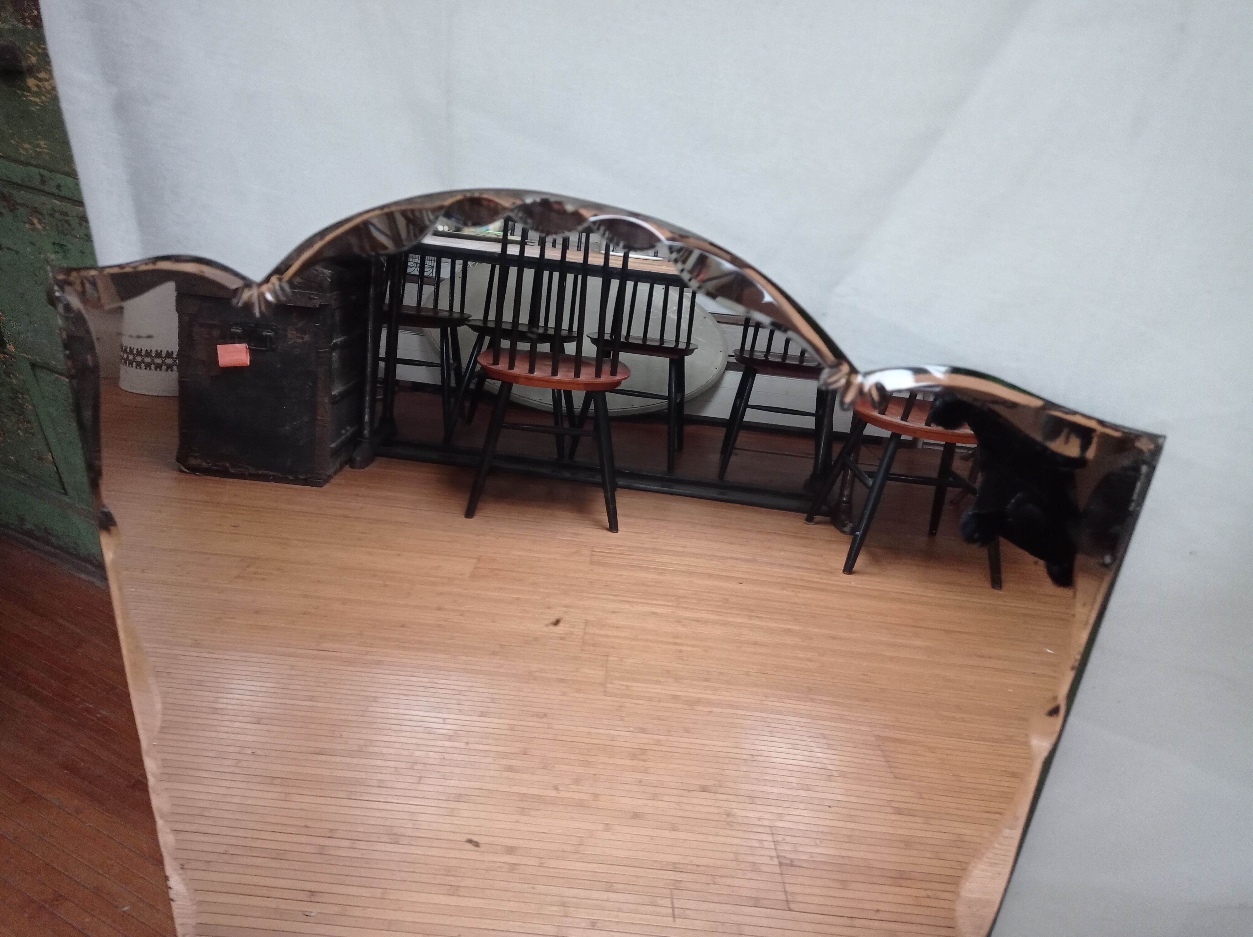 Beveled art deco mirror - 84x56cm