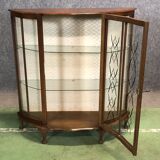 English Art Deco walnut showcase