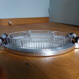 Durinox art deco mirror aperitif tray