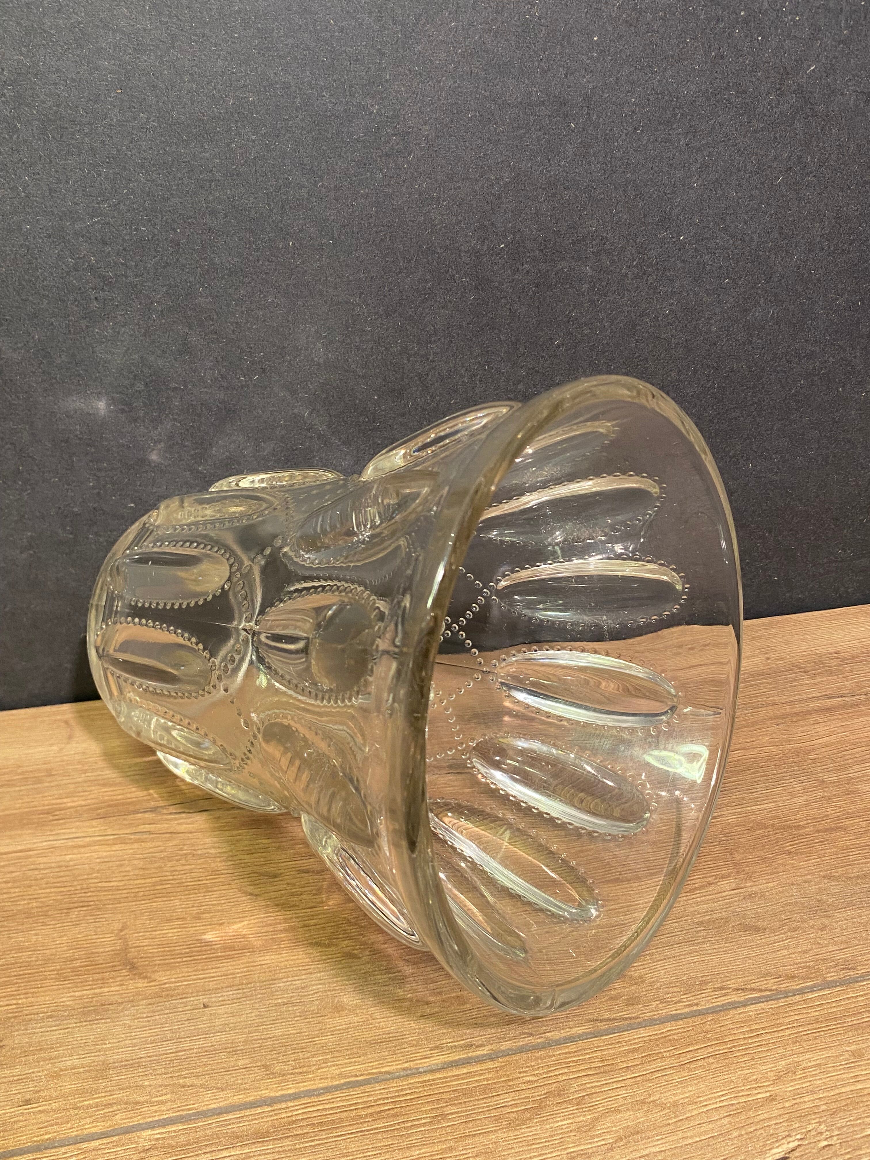 Art Deco glass vase Val Saint Lambert ephemeral model series Luxval 1935